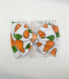 Carrot Stretchy Head Wrap, Carrot Headwrap, Baby Headband, Carrot Headband, Carrot Bow, Piggie Set, Clip Bow, Easter Bow, Easter Headwrap