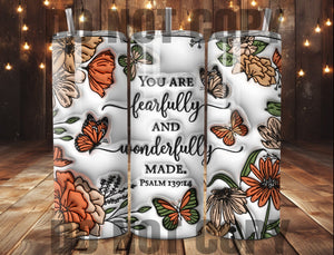 You are Fearfully and Wonderfully Made 3D Inflated Sublimation Transfer | Sublimation Transfer | Ready to Press Transfer | NOT A DIGITAL