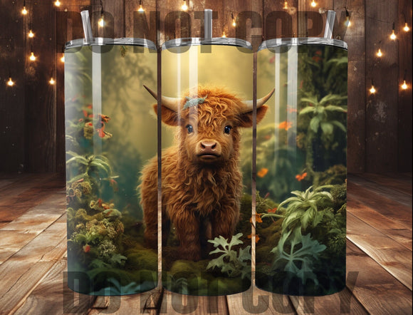 Baby Highland Cow Tumbler Sublimation Transfer | Sublimation Transfer | Ready to Press Tumbler Transfer | Highland Cow | NOT A DIGITAL