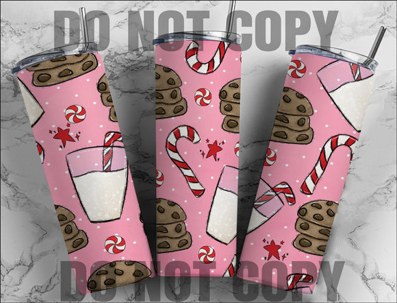 Milk and Cookies Tumbler Sublimation Transfer | Sublimation Transfer | Ready to Press Transfer | Christmas Cookies and Milk | NOT A DIGITAL