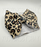 Cheetah Stretchy Head Wrap, Animal Print Headwrap, Baby Headband, Cheetah Headband, Cheetah Print Bow, Piggie Set, Clip Bow, Cheetah Bow